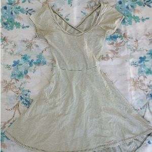 Striped Mini Dress Open Back